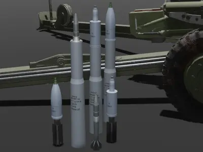 MT-12 Rapier Anti-Tank gun in Ukrainian Camo 3D model