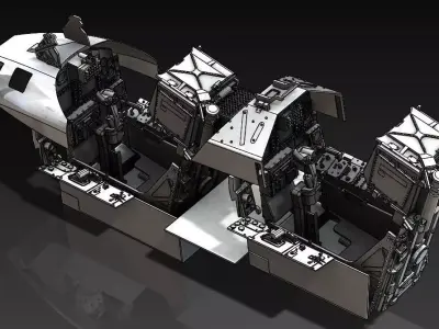 BOEING T45 Complete cockpit Stl files only 3D print model 3D print model