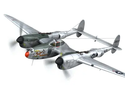 Lockheed P-38 Lightning - Little Buckaroo 3D model