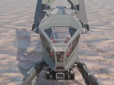 Dune Ornithopter  Sci fi Helicopter 3D model