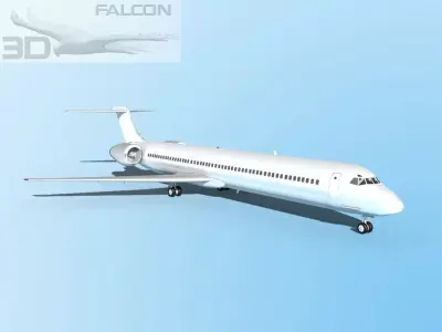 Falcon3D MD-80 Unmarked 1 3D model