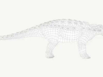 Edmontonia dinosaur Low-poly 3D model