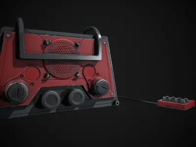 Vintage -Retro Radio - 3 3D model