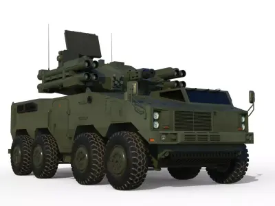 Type 625E AA Gun Missile System 3D model