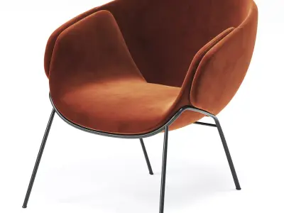 Anita armchair Low-poly 3D model