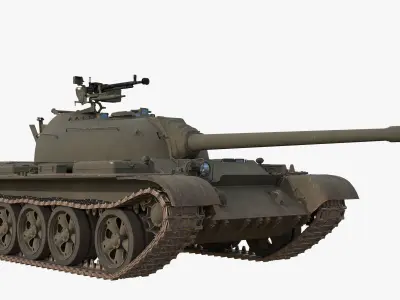 Type 59 PLA Army Tank Game Ready 8K PBR Model Low-poly 3D model