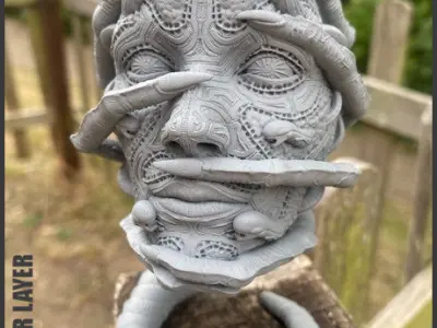The Host alien head 3D print model