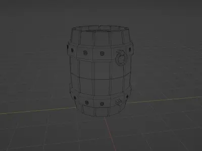Barrel low poly game ready Free low-poly 3D model