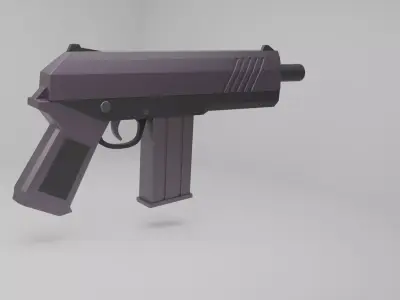 Low Poly SciFi Blaster Low-poly 3D model