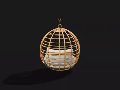 Hanging egg chair  Free low-poly 3D model