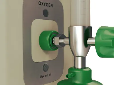 Oxygen Flowmeter 3D model