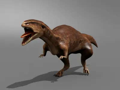 Gigantosaurus Jurassic Dinosaur Low-poly 3D model