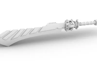 sword steampunk gear 3D print model 3D print model