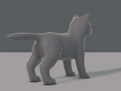 Dog base for gameV02 Low-poly 3D model