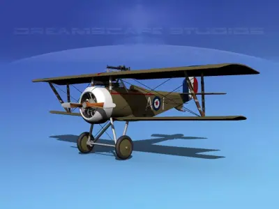 Nieuport 17 Fighter V07 RAF 3D model