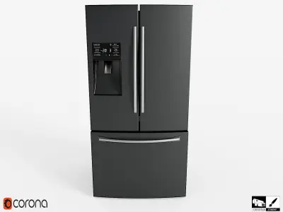Modern Smart Fridge  Free low-poly 3D model