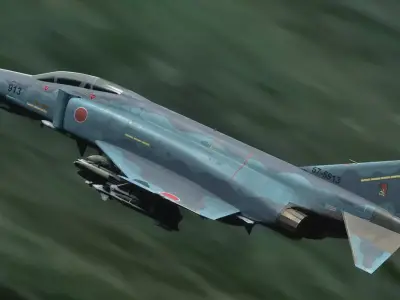 F4 Phantom 2 Kai Texture Fully Rigged Changeble Decal Text Free low-poly 3D model