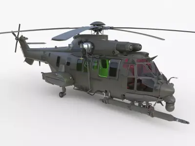 Eurocopter EC 725 High Detail 3ds max Vray 3D model