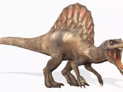 Spinosaurus Animated Low-poly 3D model