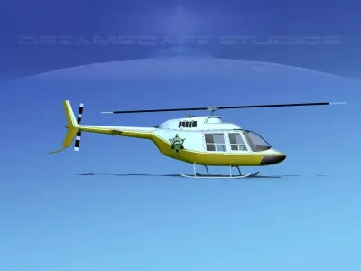 Bell 206 Sheriff Department 3D model