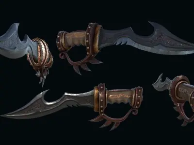 Steampunk Weapon Pack Low-poly 3D model