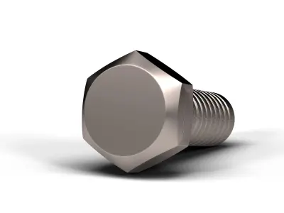 Hex Bolt Low-poly 3D model