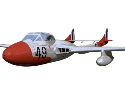 de Havilland DH100 Vampire T11 3D model