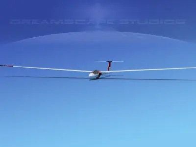 Schleicher ASW 22 Sailplane V09 3D model