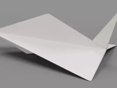 Paper Plane V3 Low-poly 3D model
