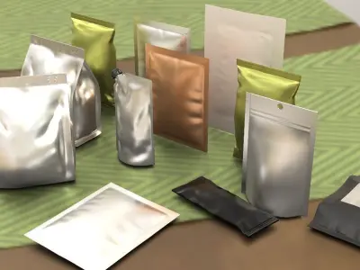 Pouches and Sachets 3D model