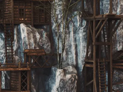 Village 3D Model Low-poly 3D model