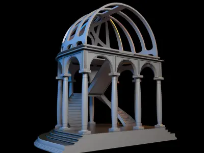 Architecture arched structure 3D model