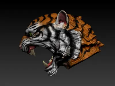 Tiger head 3D model
