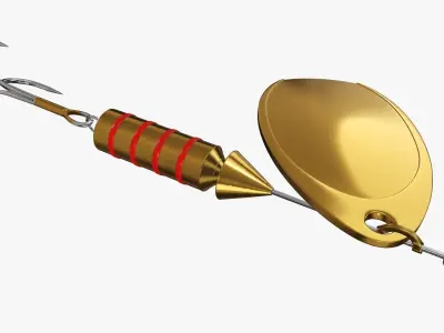 Fishing bait spinner 01 3D model