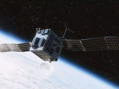 Surveillance Satellite Low-poly 3D model