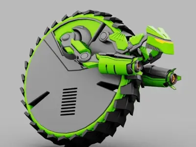 DRAGON BOT rigged - animated 3D model