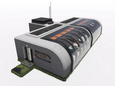 Sci-fi Building Arc 07 3D model