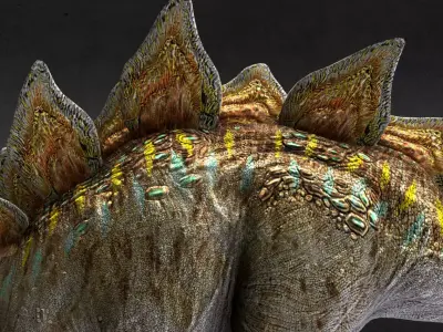  Stegosaurus Low-poly 3D model