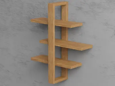 Modern SHelf Design Free 3D model