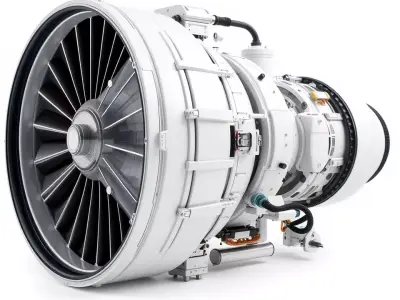 Jet Engine Model Pack with Detailed Components Low-poly 3D model