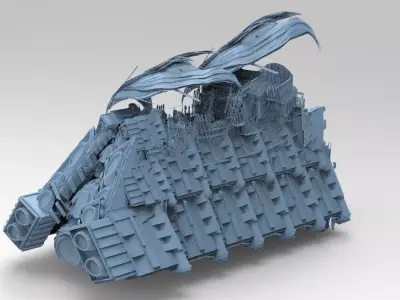 Desert Sail Barge 2 3D model