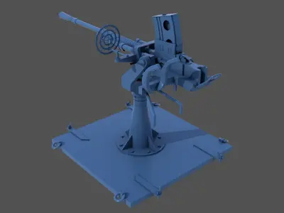 Japanese 25mm MG - Commercial license - 1-100 scale 3D print model