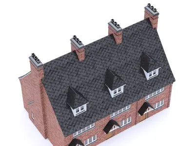 English Brick House 17 Low-poly 3D model
