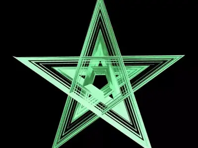 Solomons Five Pointed Star Free low-poly 3D model