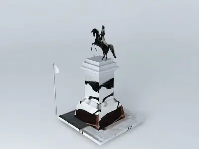 Statue General San Martin Park Cantagalo 3D model