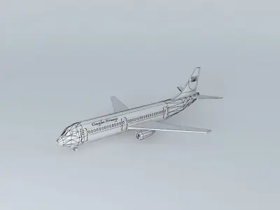A Simple Aircraft painted into Douglas Airways Livery Free 3D model
