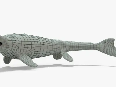 Mosasaurus Rigged Basemesh Low-poly 3D model