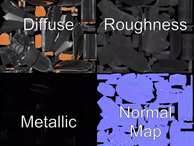 Insectoid Warrior Black model pack Low-poly 3D model