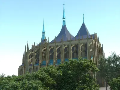 Saint Barbara - gothic cathedral -Kutna Hora- Czech republic 3D model