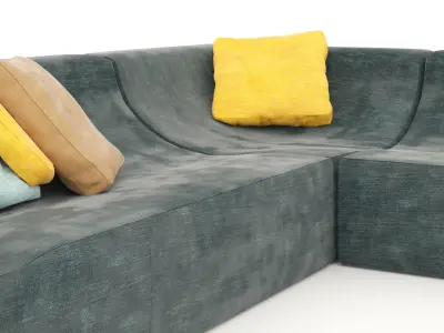 corner sofa sectional sofa Free low-poly 3D model
